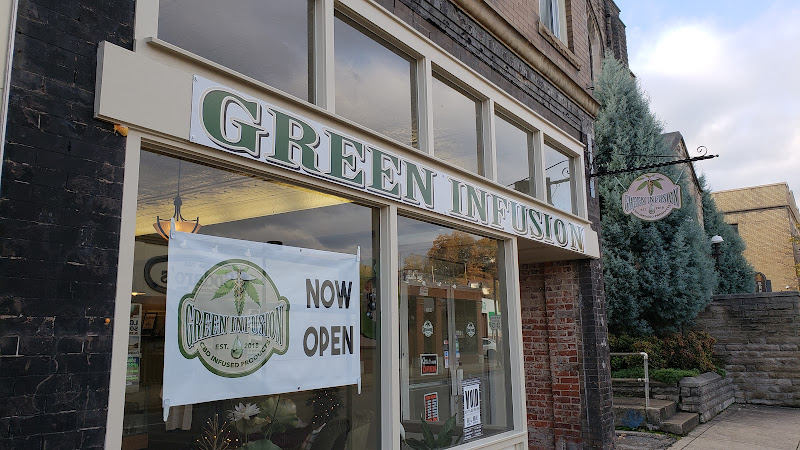 Green Infusion exterior view showcasing professional Cannabis store services in Charleston, West Virginia