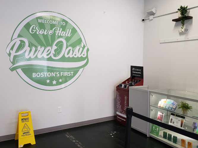 Pure Oasis Cannabis Dispensary exterior view showcasing professional Cannabis store services in Boston, Massachusetts