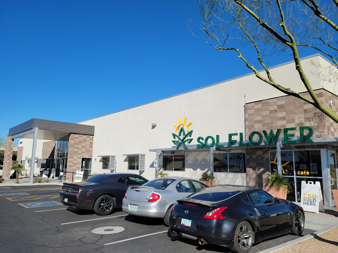 Sol Flower Dispensary exterior view showcasing professional Cannabis store services in Sun City, Arizona