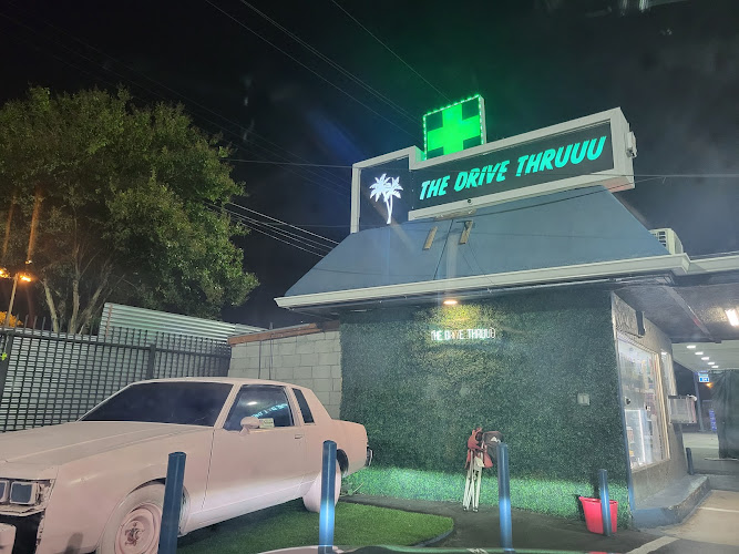 The Drive Thruuu exterior view showcasing professional Cannabis store services in Los Angeles, California