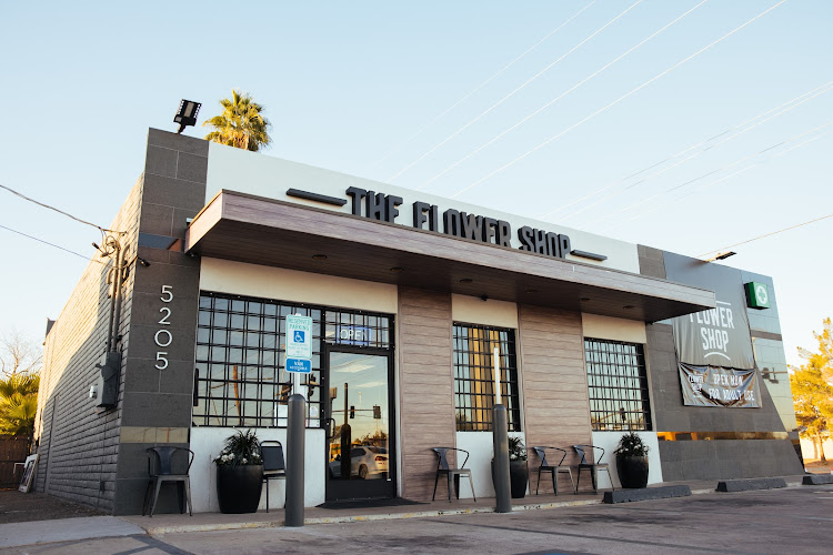 The Flower Shop exterior view showcasing professional Cannabis store services in Mesa, Arizona