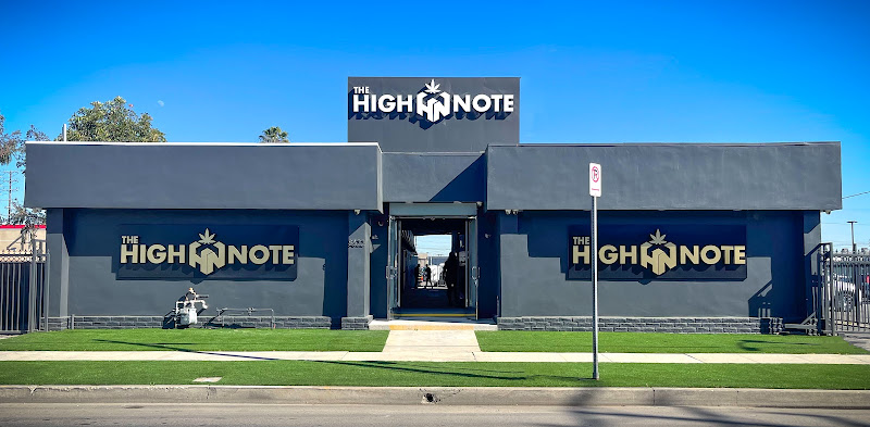 The High Note exterior view showcasing professional Cannabis store services in Los Angeles, California